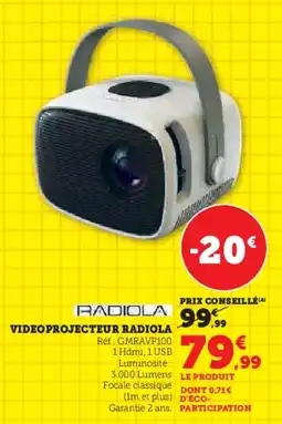 Hyper U Videoprojecteur radiola offre