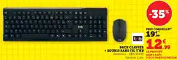 Hyper U Pack clavier + souris sans fil t'nb le produit référence: kbscfirst dont 0,07€ offre