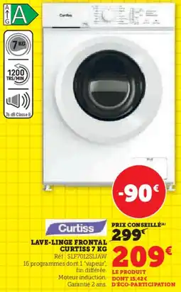 Hyper U Lave-linge frontal curtiss 7 kg offre