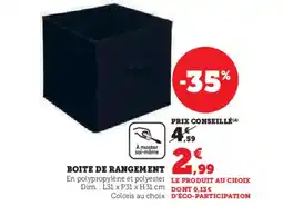 Hyper U Boite de rangement offre