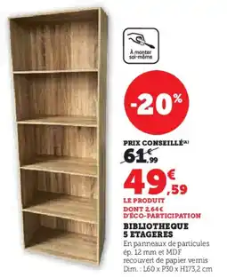 Hyper U Bibliotheque 5 etageres offre