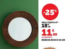 Hyper U Miroir bois offre