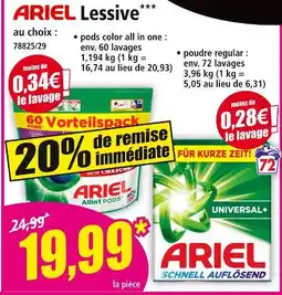 Norma ARIEL Pods color all in one offre