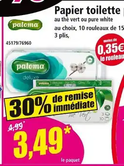 Norma PALOMA Papier toilette deluxe offre