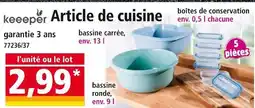 Norma keeeper Bassine ronde offre
