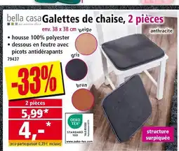 Norma BELLA SACA Galettes de chaise, 2 pièces offre