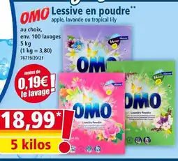 Norma OMO Lessive en poudre apple offre