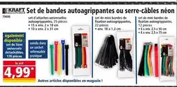 Norma KRAFT WERKZEUGE Set de bandes autoagrippantes ou serre-câbles néon offre