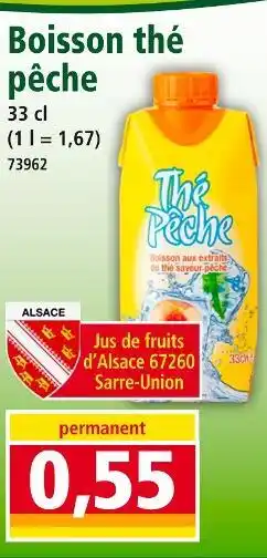 Norma Jus de fruits d'Alsace 67260 Sarre-Union Boisson thé pêche offre