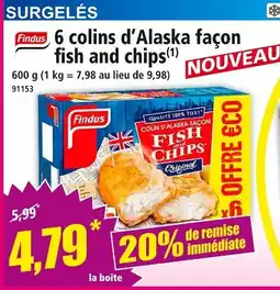 Norma Findus Colin d'Alaska façon fish and chips offre