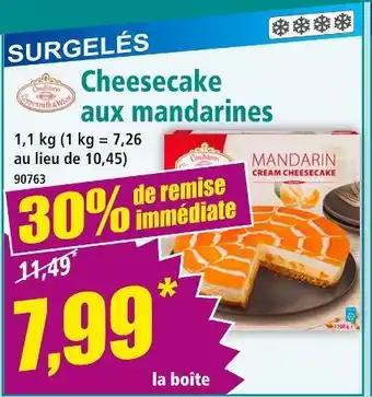 Norma Coppenrath & Wiese Cheesecake aux mandarines offre