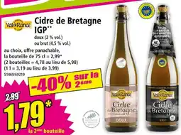 Norma VALDERANCE Cidre de bretagne doux IGP offre