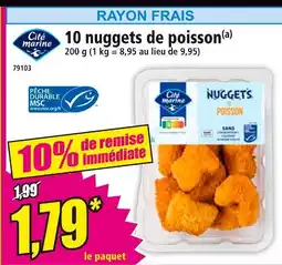 Norma CITÉ MARINE 10 nuggets de poisson offre