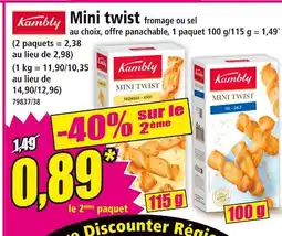 Norma Kambly Mini twist fromage offre