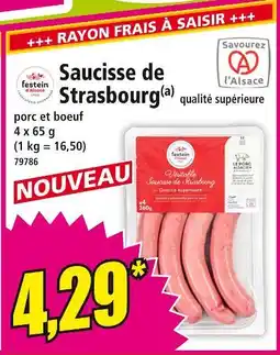 Norma festein d'alsace Saucisse de Strasbourg offre