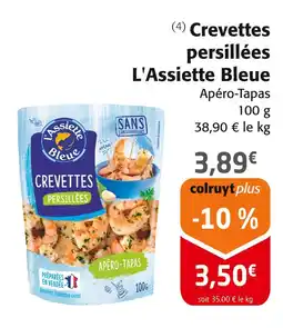 Colruyt L'Assiette Bleue Crevettes persillées offre