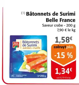 Colruyt Belle France Bâtonnets de Surimi offre