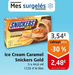 Colruyt Snickers Ice Cream Caramel Snickers Gold offre