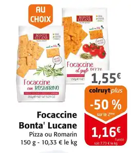 Colruyt Bonta' Lucane Focaccine offre