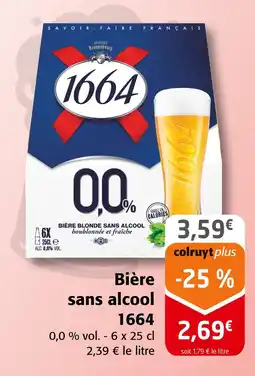 Colruyt 1664 Bière sans alcool offre