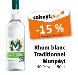 Colruyt MONPÉYI Rhum blanc Traditionnel offre
