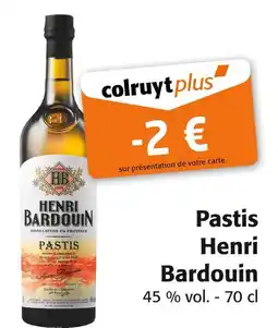 Colruyt HENRI BARDOUIN Pastis offre