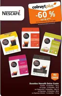 Colruyt NESCAFÉ -60 % sur le 2ème sur présentation de votre carte offre