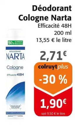 Colruyt Narta Déodorant Cologne offre