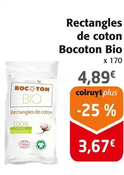 Colruyt Bocoton Bio Rectangles de coton offre