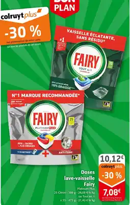 Colruyt Fairy Doses lave-vaisselle offre
