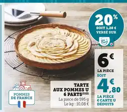 U Express U Tarte aux pommes 6 parts offre
