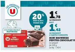 U Express U Mini brownies pepites chocolat offre