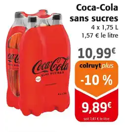 Colruyt Coca-Cola Coca-Cola sans sucres offre