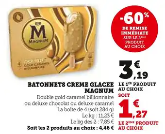 U Express MAGNUM Bâtonnets crème glacée offre