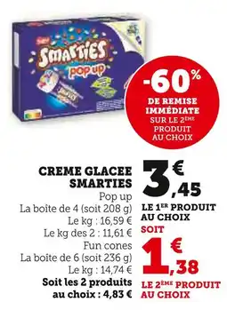 U Express Smarties Crème glacée offre
