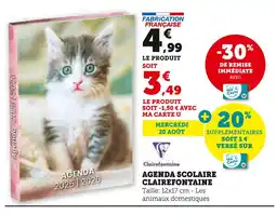 Hyper U CLAIREFONTAINE Agenda scolaire offre