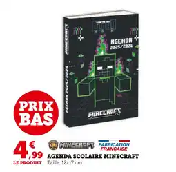 Hyper U MINECRAFT Agenda scolaire 2025/2026 offre