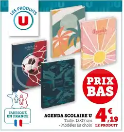 Hyper U U Agenda scolaire offre