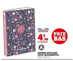 Hyper U LULU CASTAGNETTE Agenda scolaire offre