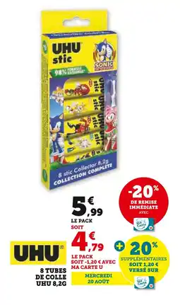 Hyper U UHU 8 tubes 8,2G offre