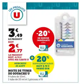 Hyper U U Boîte de tubes de gouache offre