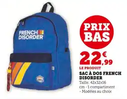 Hyper U FRENCH DISORDER Sac à dos offre
