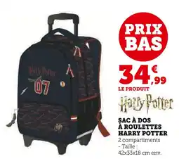 Hyper U HARRY POTTER Sac à dos à roulettes offre
