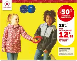 Hyper U U essentiel Parka enfant offre