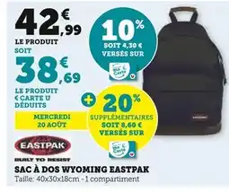 Hyper U EASTPAK Sac à dos wyoming offre
