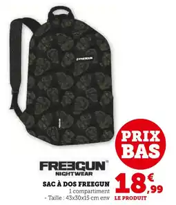 Hyper U FREEGUN NIGHTWEAR Sac à dos Freegun offre