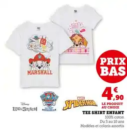 Hyper U DISNEY Tee shirt enfant offre
