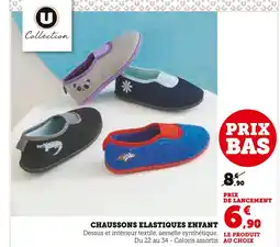 Hyper U U COLLECTION Chaussons élastiques enfant offre