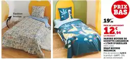 Hyper U Parure housse de couette 140x200cm + 1 taie d'oreiller offre