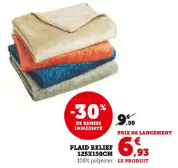 Hyper U Plaid relief 125x150cm offre